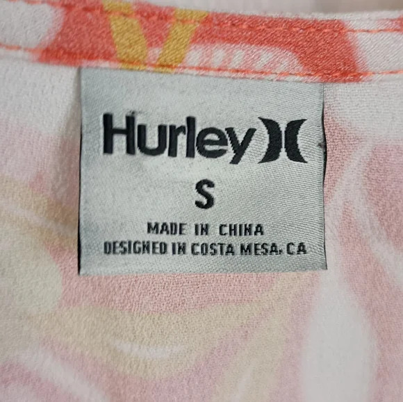 NWT Hurley Sand Dollar Printed Smocked Back Midi Dress Size Small 🌼🏵️ - Picture 5 of 9